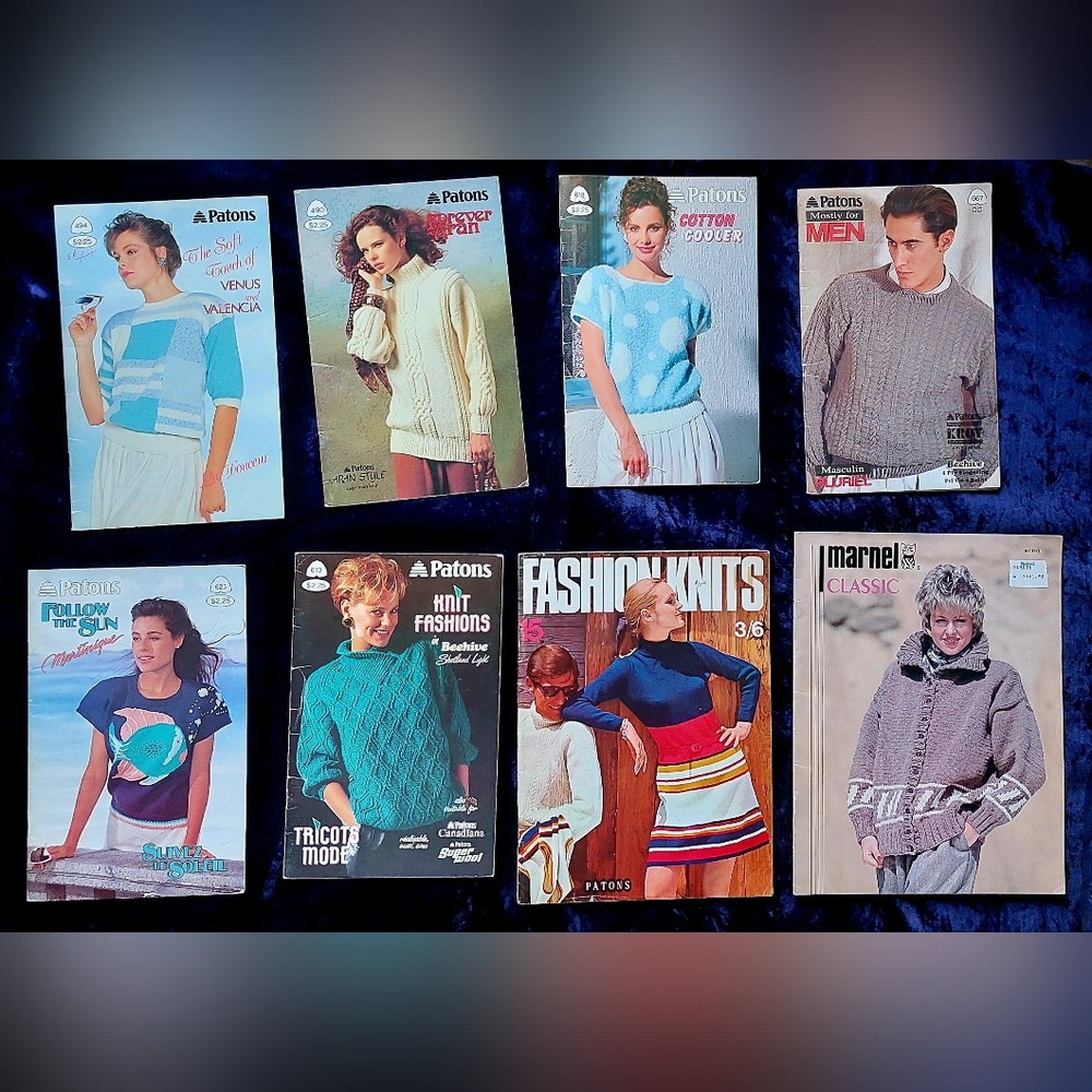 Knit Fashions Vintage Retro 1970s 1980s Set Brochure Magazine